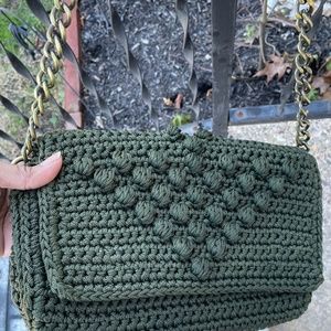 Macrame Forest Green purse